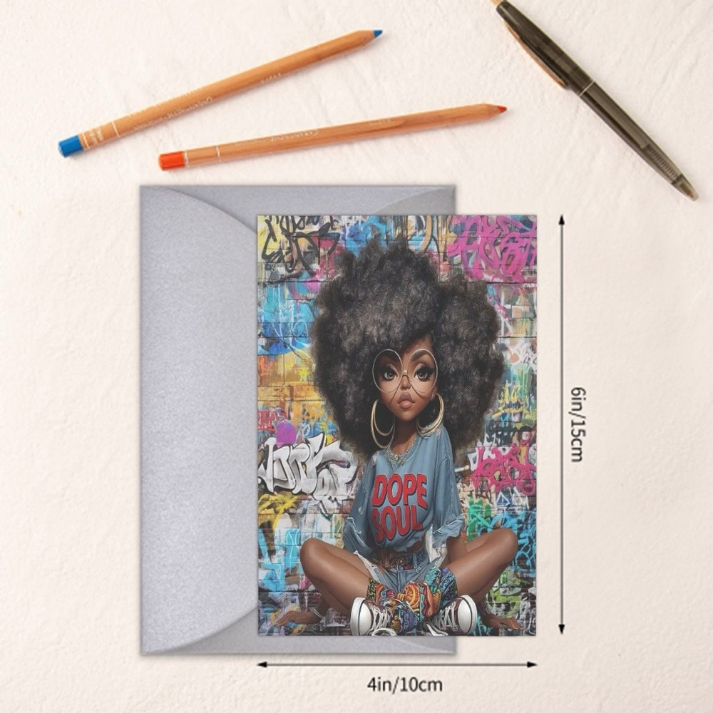 Dope Soul Greeting/Birthday/Special Occasion Art Card with Envelope
